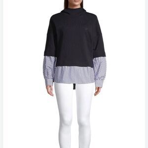 NWT Emporio Armani Mixed-Media Hoodie Sz 46 =XL US